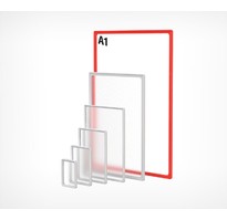 PF-А2 Рамка из ударопрочного пластика с закругленными углами, цвет прозрачный