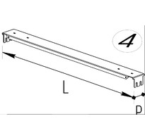 Нордика Заглушка усиленная островного стеллажа 1000 мм (70х30 мм) (RAL 9016 гл.)