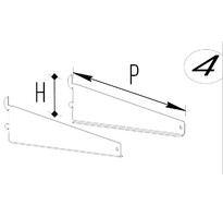Нордика Кронштейн штанги консольной (левый + правый) 300 мм (RAL 9016 гл.)