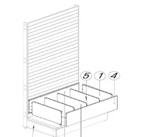 Нордика Накопитель 1250х600х140 мм (2 перегородки) (RAL 9016 гл.)