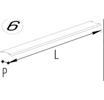 Нордика Панель межполочная (стойка 70х30 мм) 1250 мм (RAL 9016 гл.)