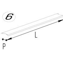 Нордика Панель межполочная наклонная 30*1250 мм (RAL 9016 гл.)