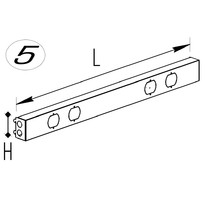 Нордика Панель накладная для 2-х розеток 665 мм (RAL 9016 гл.)