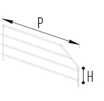 Нордика Разделитель проволочный скошенный 90h, 90х400 мм (RAL 9016 гл.)